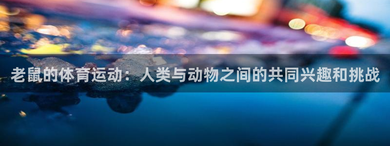 意昂注册：老鼠的体育运动：人类与动物之间的共同兴趣和挑战